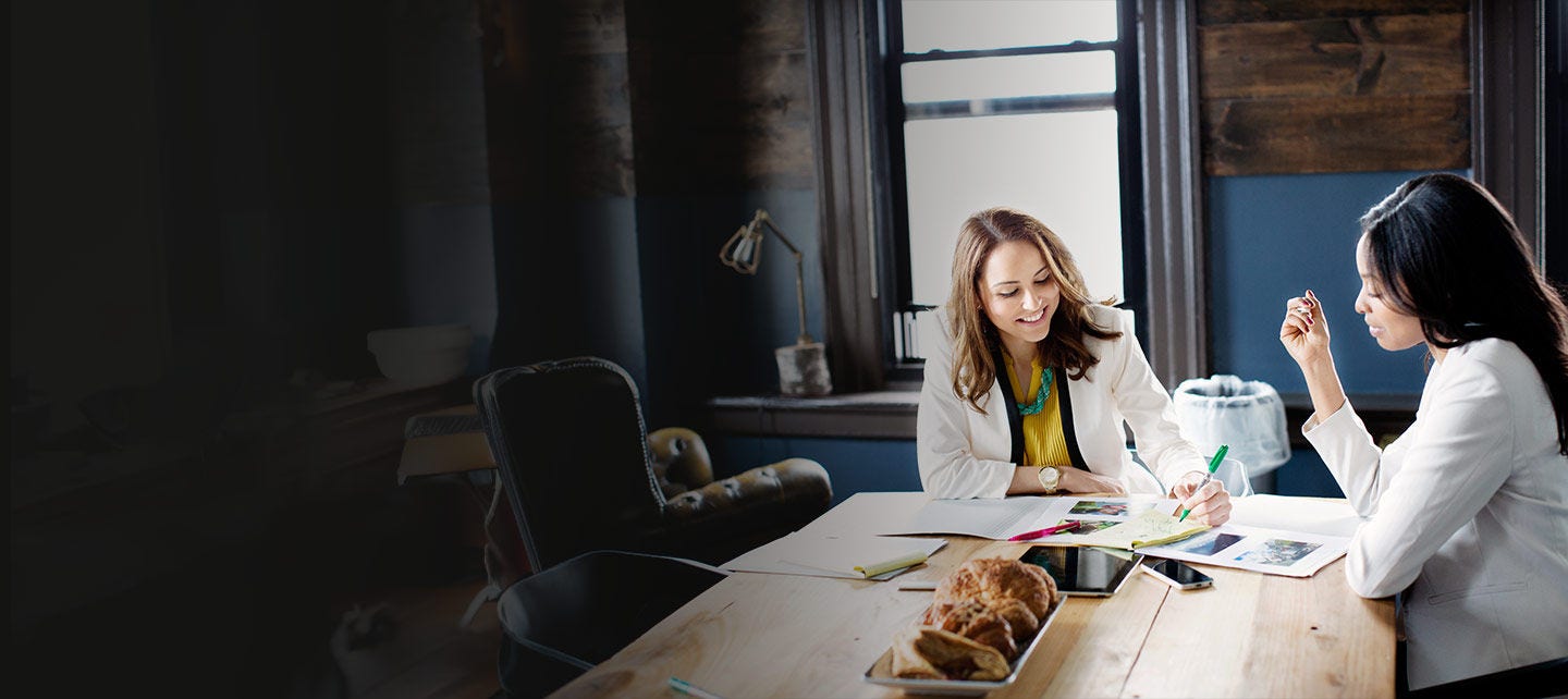 Women working in an office.
